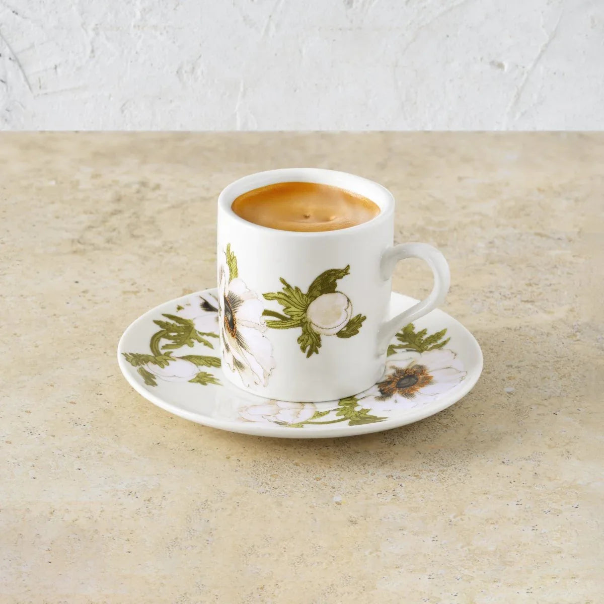 Anemone Painted Demitasse Set of 4