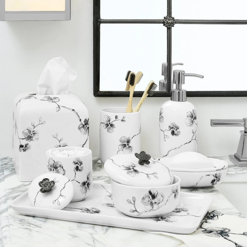 Black Orchid Bath Collection Waste Basket